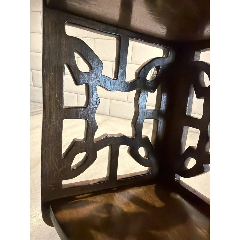 Vintage Butler 24in Corner Shelf Wood Fretwork Victorian Ornate Scrollwork GW005